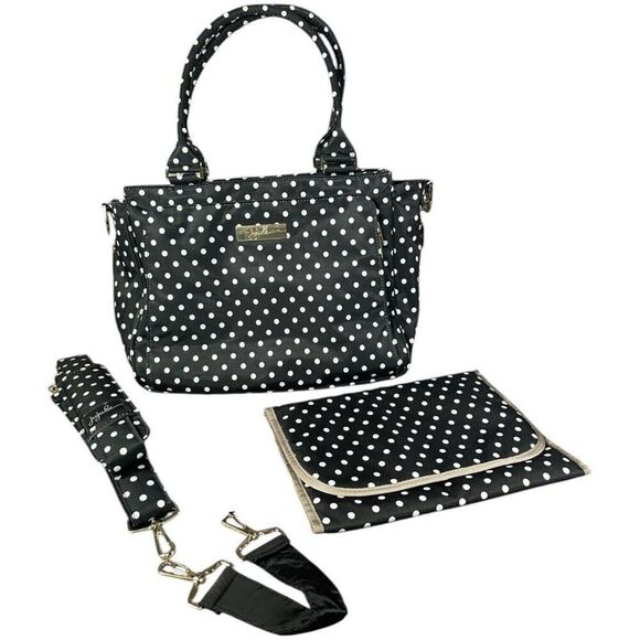 JuJuBe Ju Ju Be Duchess Be Classy‎ Polka Dot Diaper Bag Change Pad Strap NEW - Picture 1 of 14